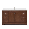 Custom image for Dark Walnut with Polished Chrome Trim / White Quartz / No Mirror
