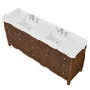 Custom image for Dark Walnut with Brushed Nickel Trim / White Quartz / No Mirror