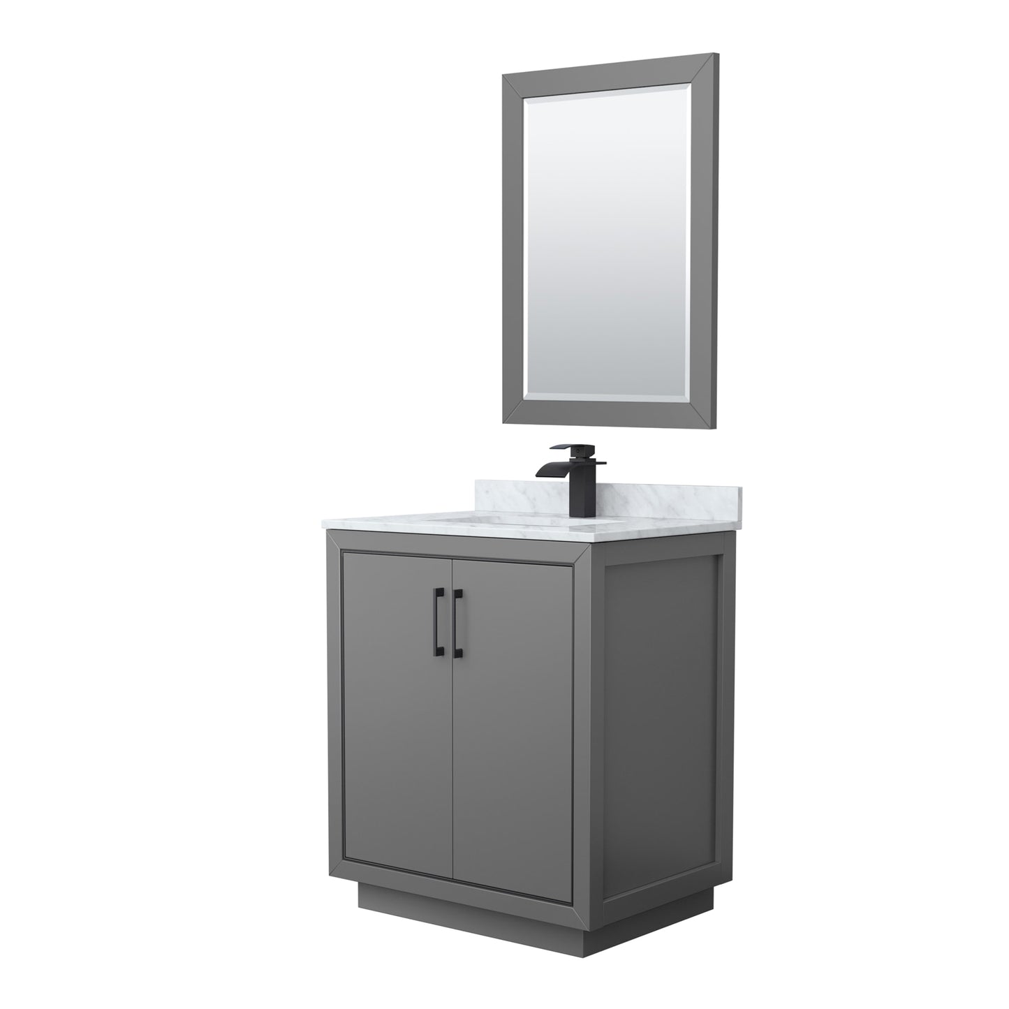 Icon Bathroom Vanity with Countertop 30 inch Single Sink Single hole Faucet Setup