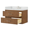 Custom image for Toasted Walnut with Brushed Nickel Trim / Giotto Quartz / No Mirror