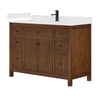 Custom image for Dark Walnut with Matte Black Trim / Carrara Cultured Marble / No Mirror