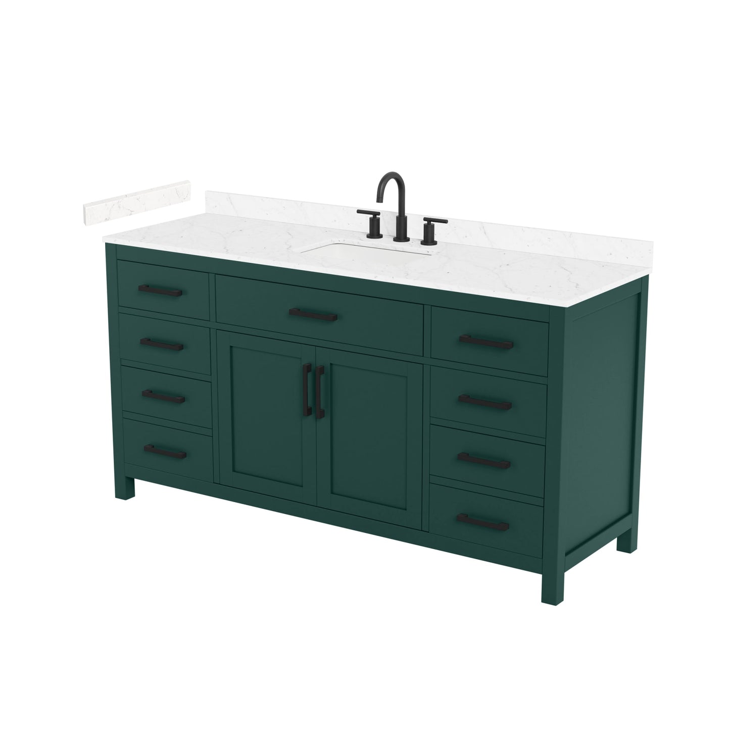 Beckett Bathroom Vanity with Countertop 66 inch Single Sink 3-hole Faucet Setup