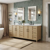 Custom image for White Oak with Matte Black Trim / Carrara Cultured Marble / No Mirror