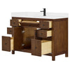 Custom image for Dark Walnut with Matte Black Trim / White Quartz / No Mirror