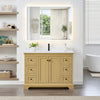 Custom image for Honey Oak with Matte Black Trim / White Cultured Marble / No Mirror