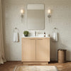 Custom image for Light Straw with Brushed Nickel Trim / Carrara Cultured Marble / No Mirror