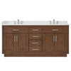 Custom image for Dark Oak with Brushed Nickel Trim / White Quartz / No Mirror