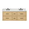 Custom image for Scandinavian Oak with Matte Black Trim / Giotto Quartz / No Mirror