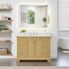 Custom image for Honey Oak with Polished Chrome Trim / White Quartz / No Mirror