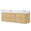 Custom image for Scandinavian Oak with Brushed Nickel Trim / Giotto Quartz / No Mirror
