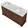 Custom image for Dark Walnut with Polished Chrome Trim / Carrara Cultured Marble / No Mirror