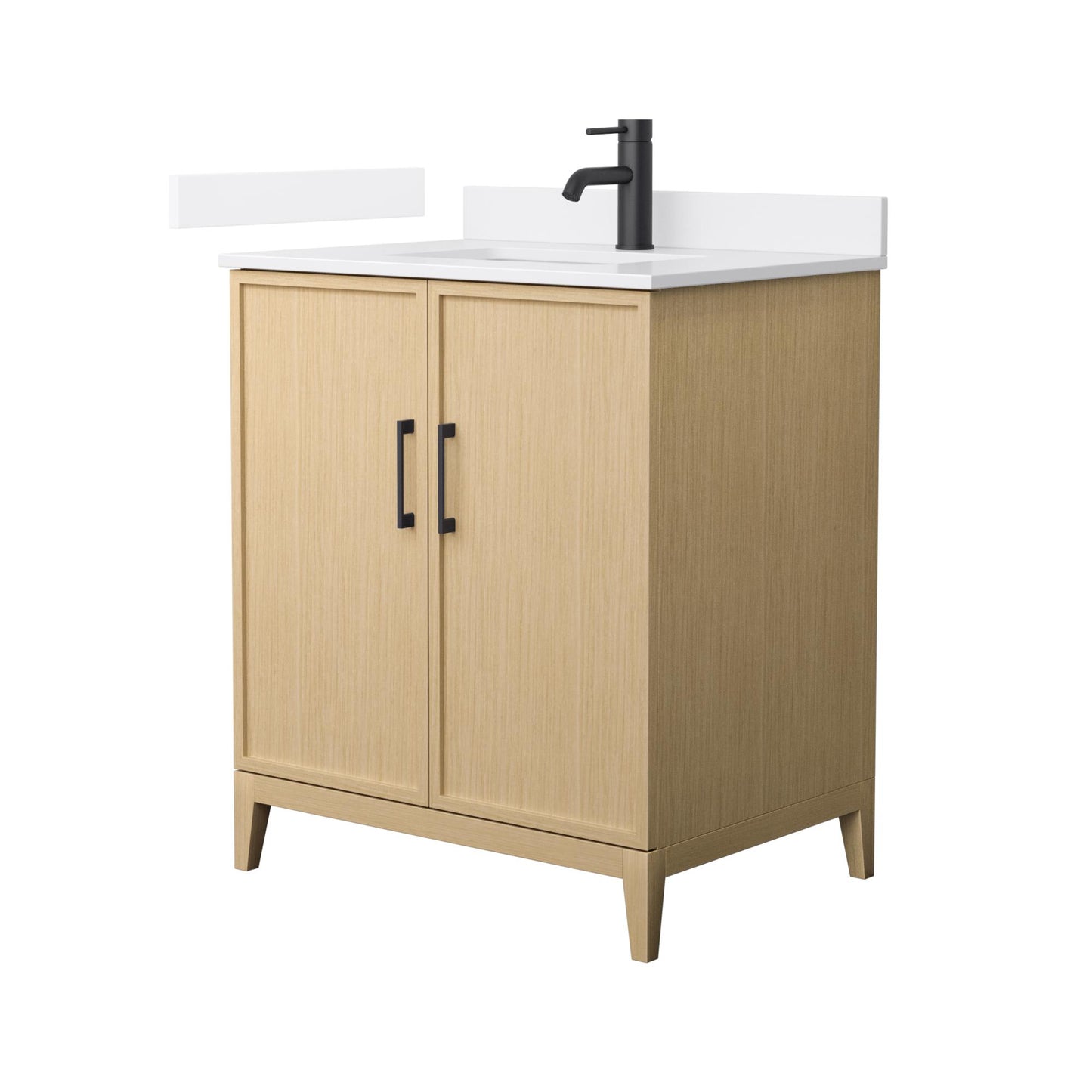 Elan Bathroom Vanity with Countertop 30 inch Single Sink Single hole Faucet Setup