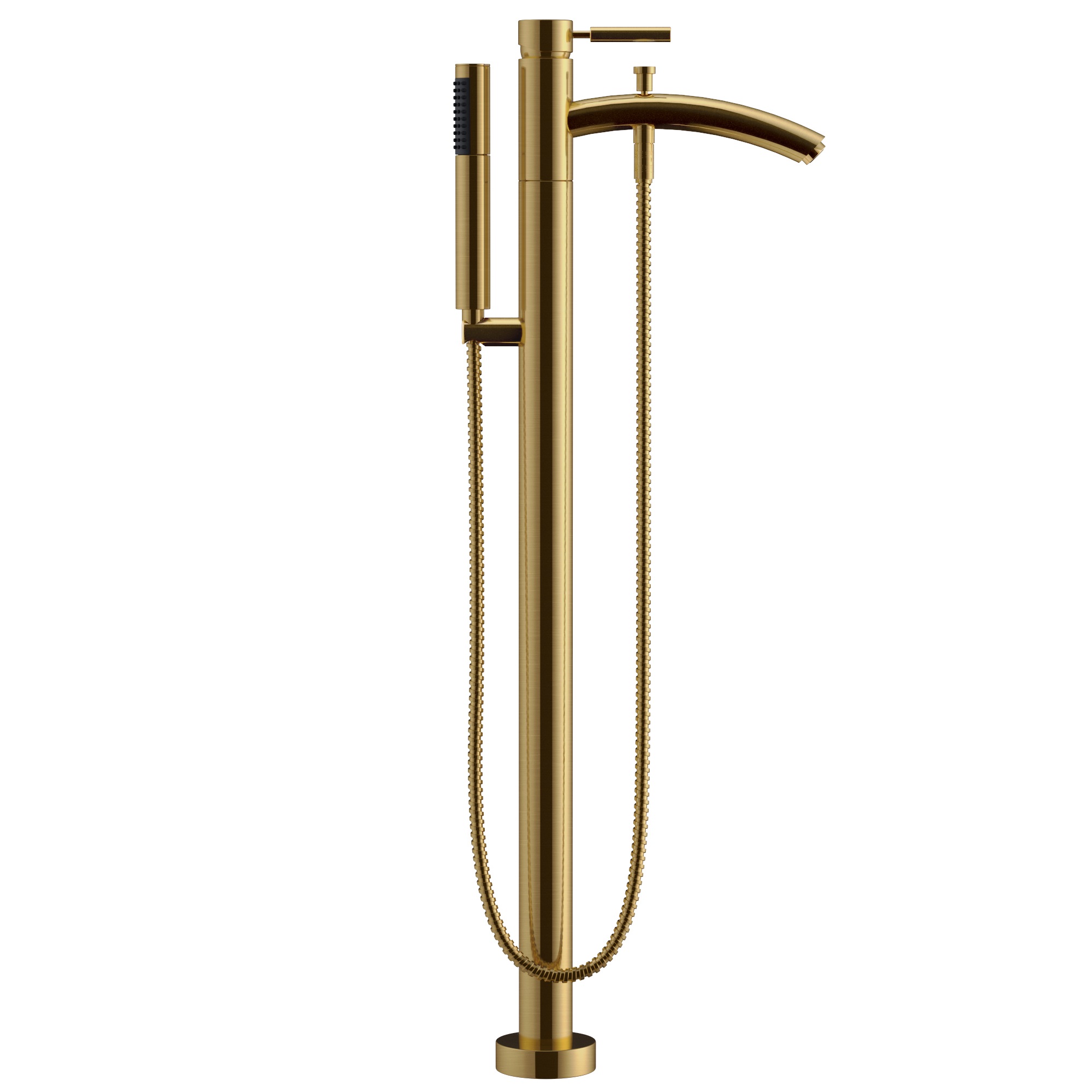 Modern Fittings Modern-Style Bathroom Tub Filler Faucet (Floor-mounted) with Hardware Option