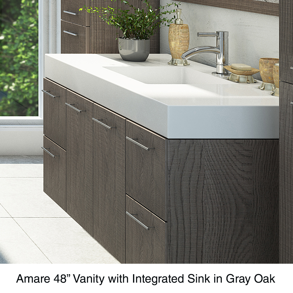 Amare 30 Wall Mounted Bathroom Vanity Set With Integrated Sink Gray Oak Beautiful Bathroom Furniture For Every Home Wyndham Collection