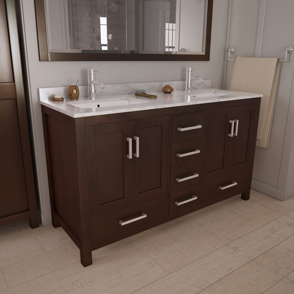 Sheffield 60 Double Bathroom Vanity Espresso Beautiful Bathroom Furniture For Every Home Wyndham Collection