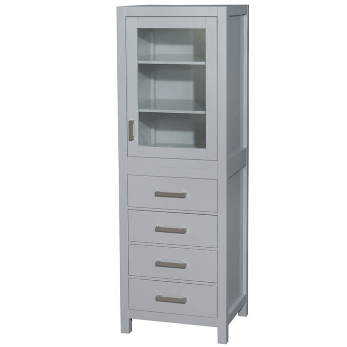 Sheffield Linen Tower by Wyndham Collection - Gray WC-1414-LT-GRY