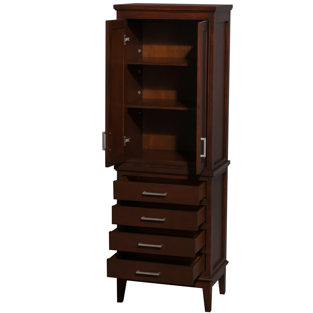 Hatton 24 in. W x 70-3/4 in. H x 16 in. D Bathroom Linen Storage Tower Cabinet in Dark Chestnut Hatton 24 in. W x 70-3/4 in. H x 16 in. D Bathroom Linen Storage Tower Cabinet in Dark Chestnut