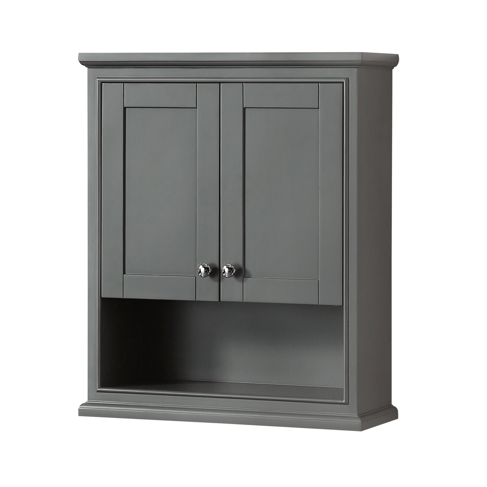 Deborah Over-Toilet Wall Cabinet - Dark Gray WC-2020-WC-DKG