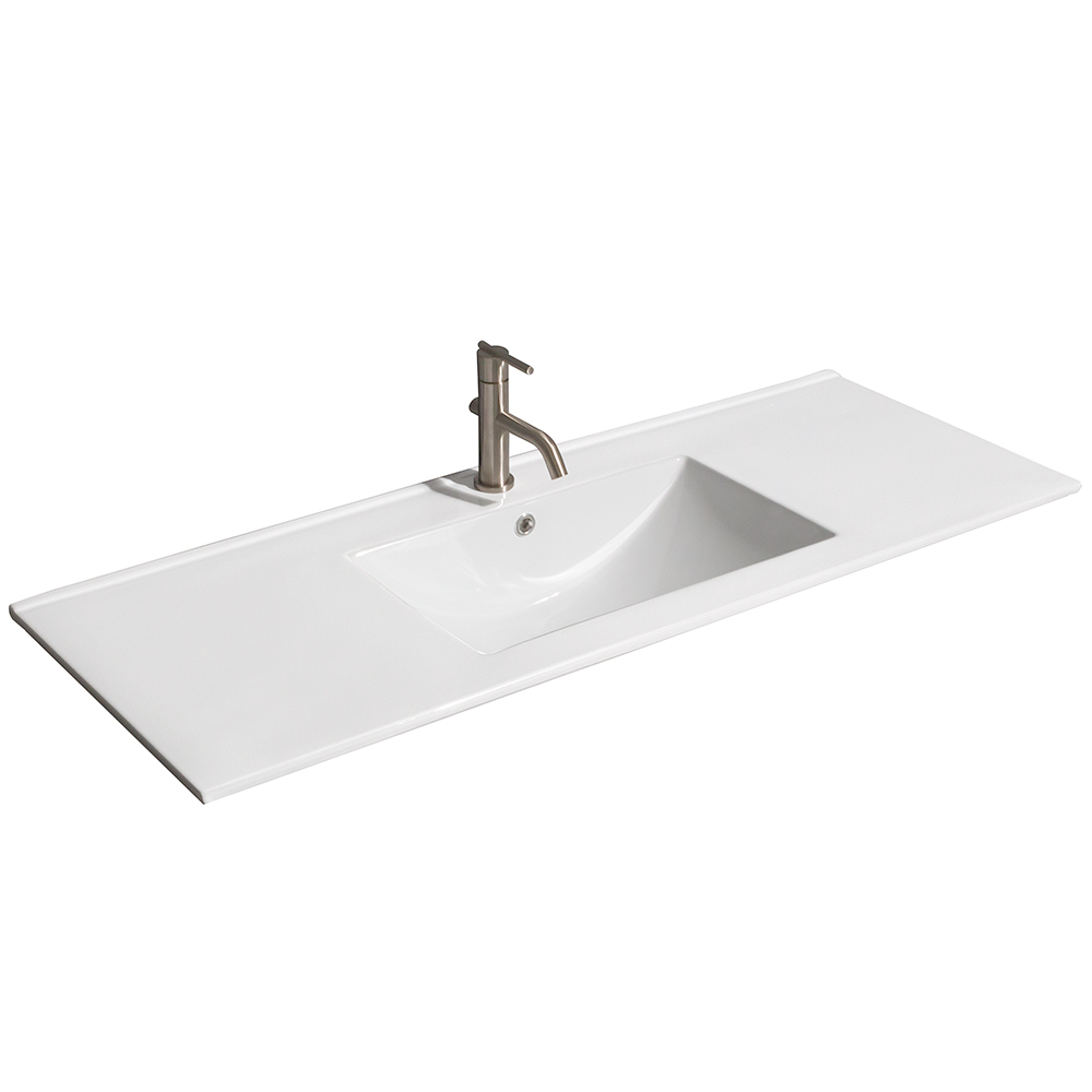 Natalie 48 In Single Bathroom Vanity Espresso White Porcelain Countertop Integrated Sink And 24 Mirror