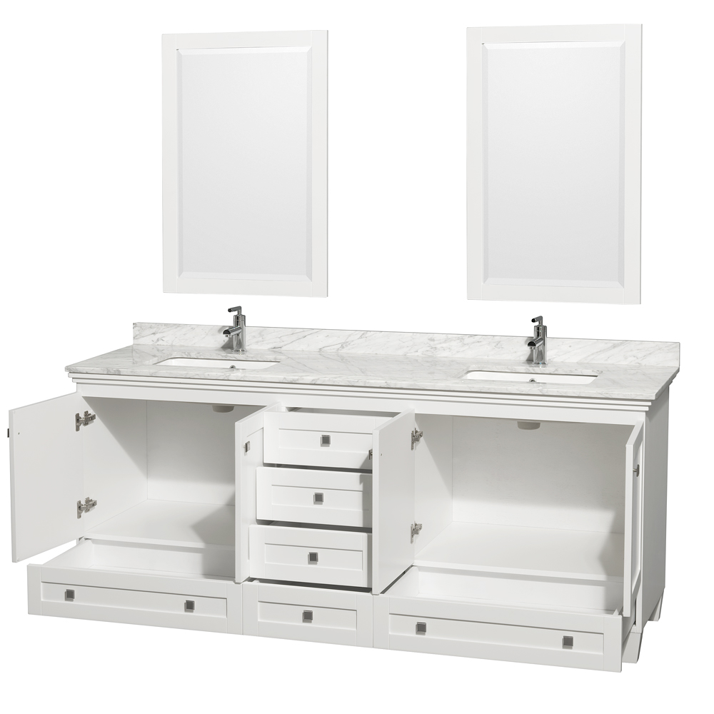 Acclaim 80" Double Bathroom Vanity White Beautiful bathroom