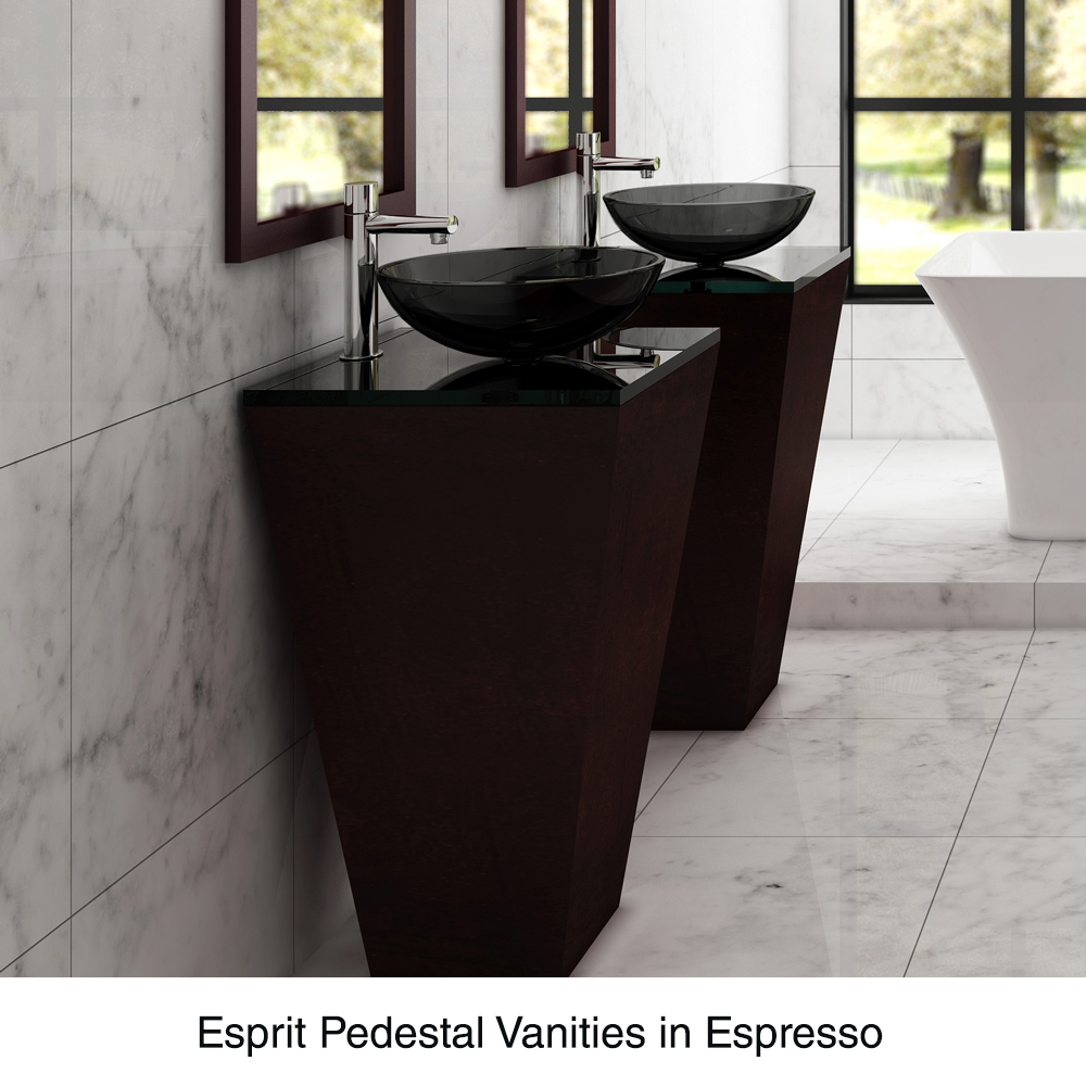 Esprit Bathroom Pedestal Vanity Set Espresso W Smoke Glass Vessel Sink Beautiful Bathroom Furniture For Every Home Wyndham Collection Esprit Bathroom Pedestal Vanity Set Espresso W Smoke Glass Vessel Sink Beautiful Bathroom Furniture For Every Home Wyndham Collection