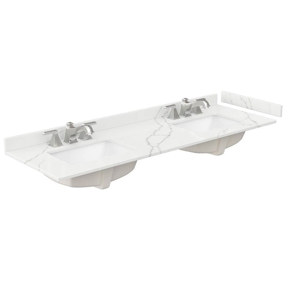 66" Double Countertop Giotto Quartz (8066) with Undermount Square