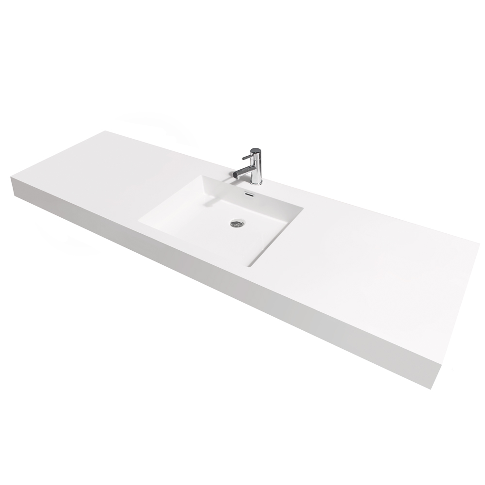 Amare 72 Wall Mounted Single Bathroom, 72 Inch Vanity Top With Sink