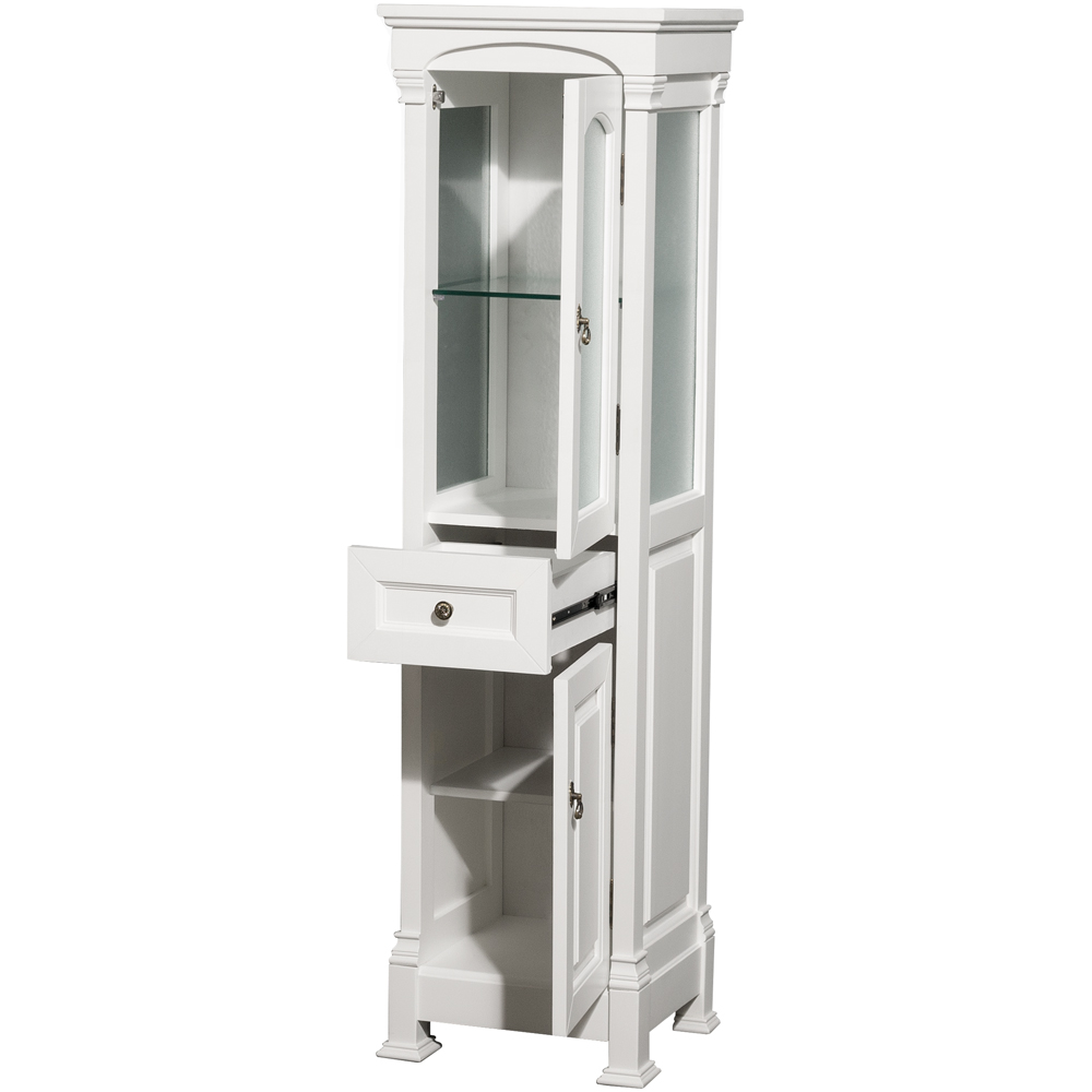 Andover 18 in. W x 65 in. H x 16 in. D Bathroom Linen Storage Tower Cabinet in Dark Cherry Andover 18 in. W x 65 in. H x 16 in. D Bathroom Linen Storage Tower Cabinet in Dark Cherry
