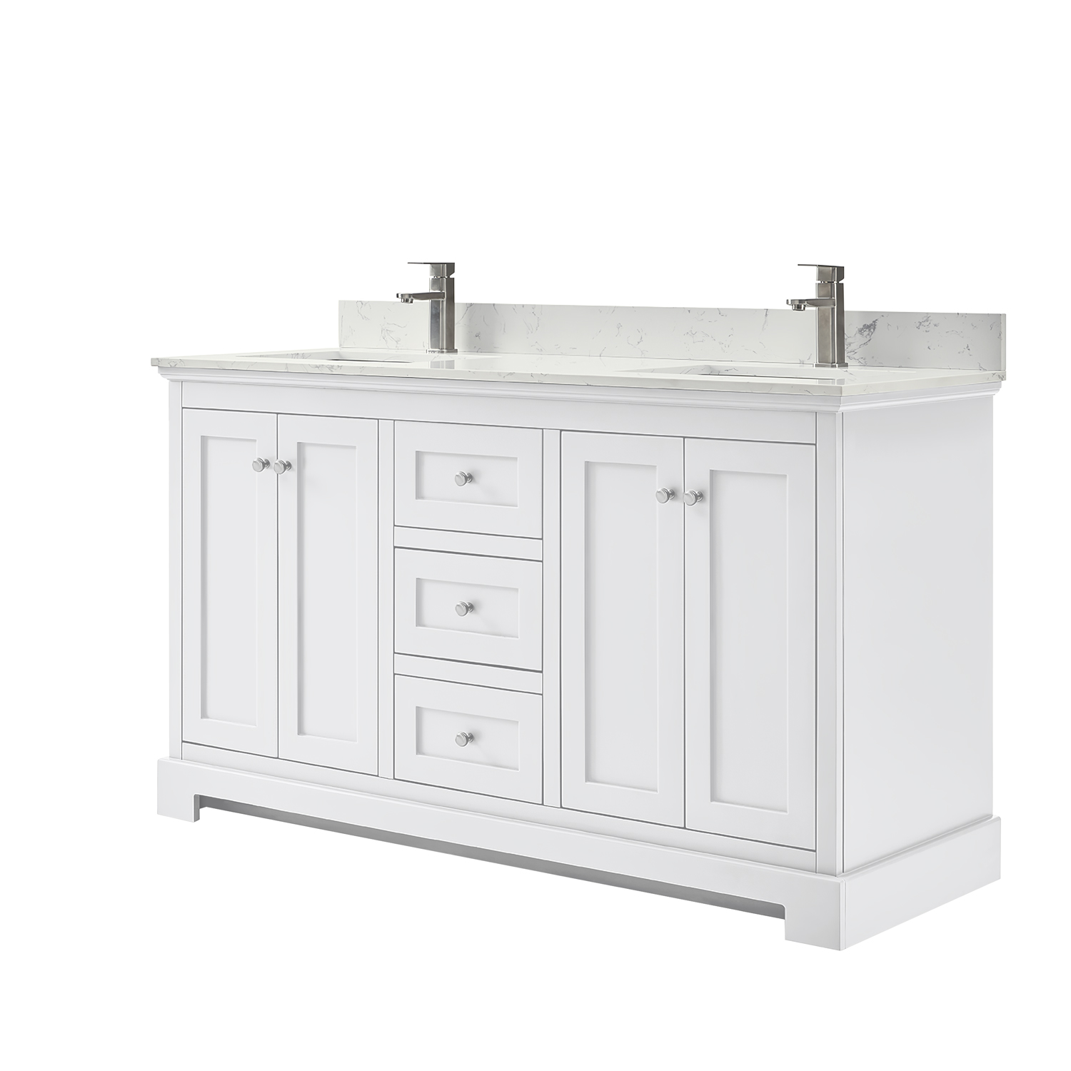 Ryla 60 Double Bathroom Vanity White Free Shipping Wyndham