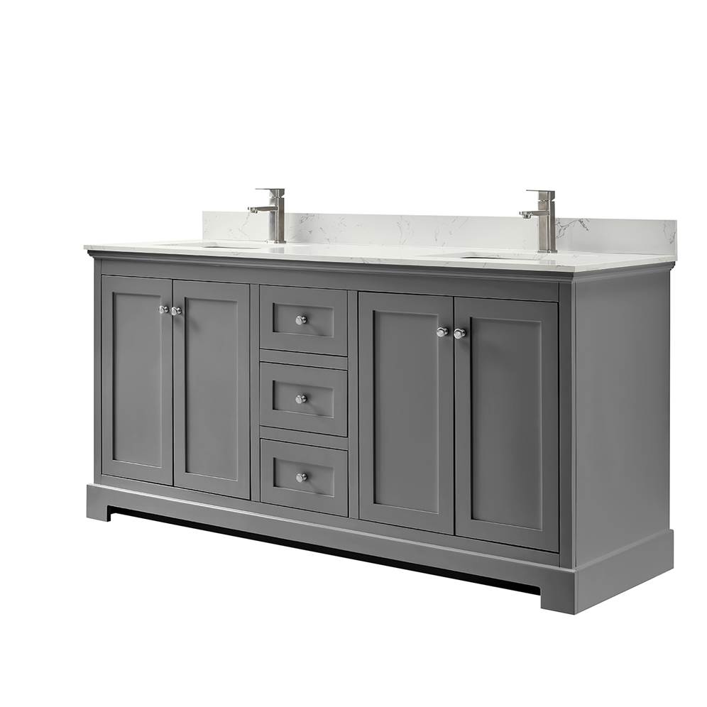 Wyndham Collection Margate 72-in Dark Gray Bathroom Vanity Cabinet