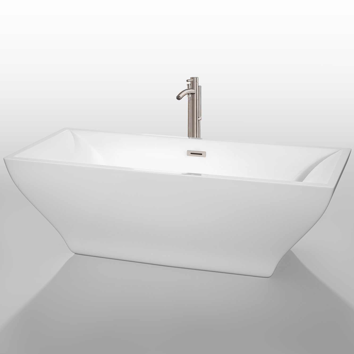 Maryam 71" Soaking Bathtub by Wyndham Collection White Beautiful