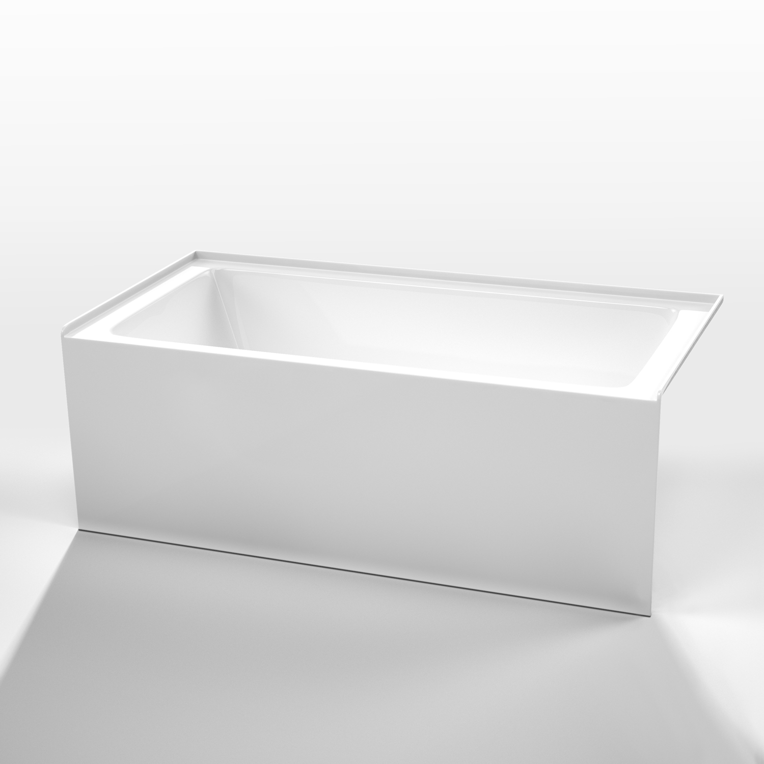 Grayley Alcove 60" Bathtub, Right Side Drain by Wyndham Collection - White WC-BTW1-6030R