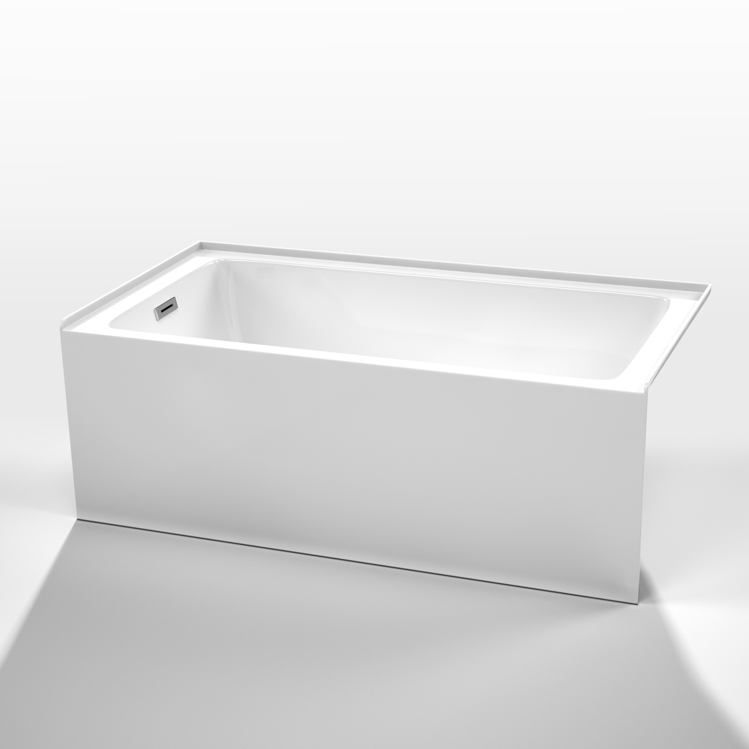Grayley Alcove 60" Bathtub, Left Side Drain by Wyndham Collection - White WC-BTW1-6032L