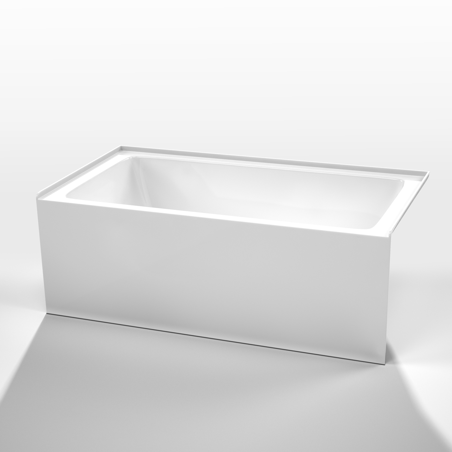 Grayley Alcove 60" Bathtub, Right Side Drain by Wyndham Collection - White WC-BTW1-6032R