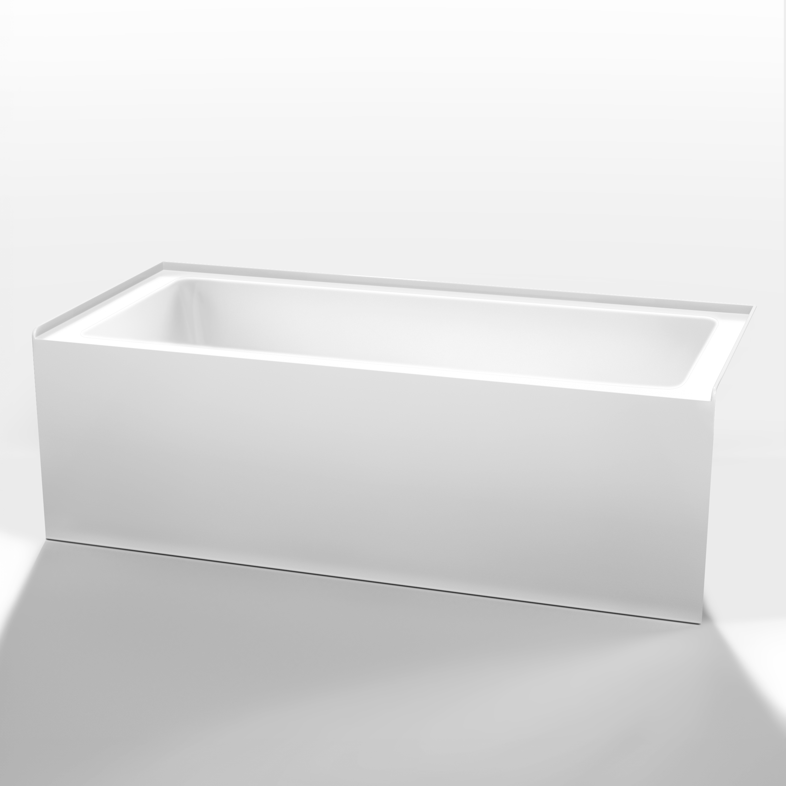 Grayley Alcove 66" Bathtub, Right Side Drain by Wyndham Collection - White WC-BTE-6632R