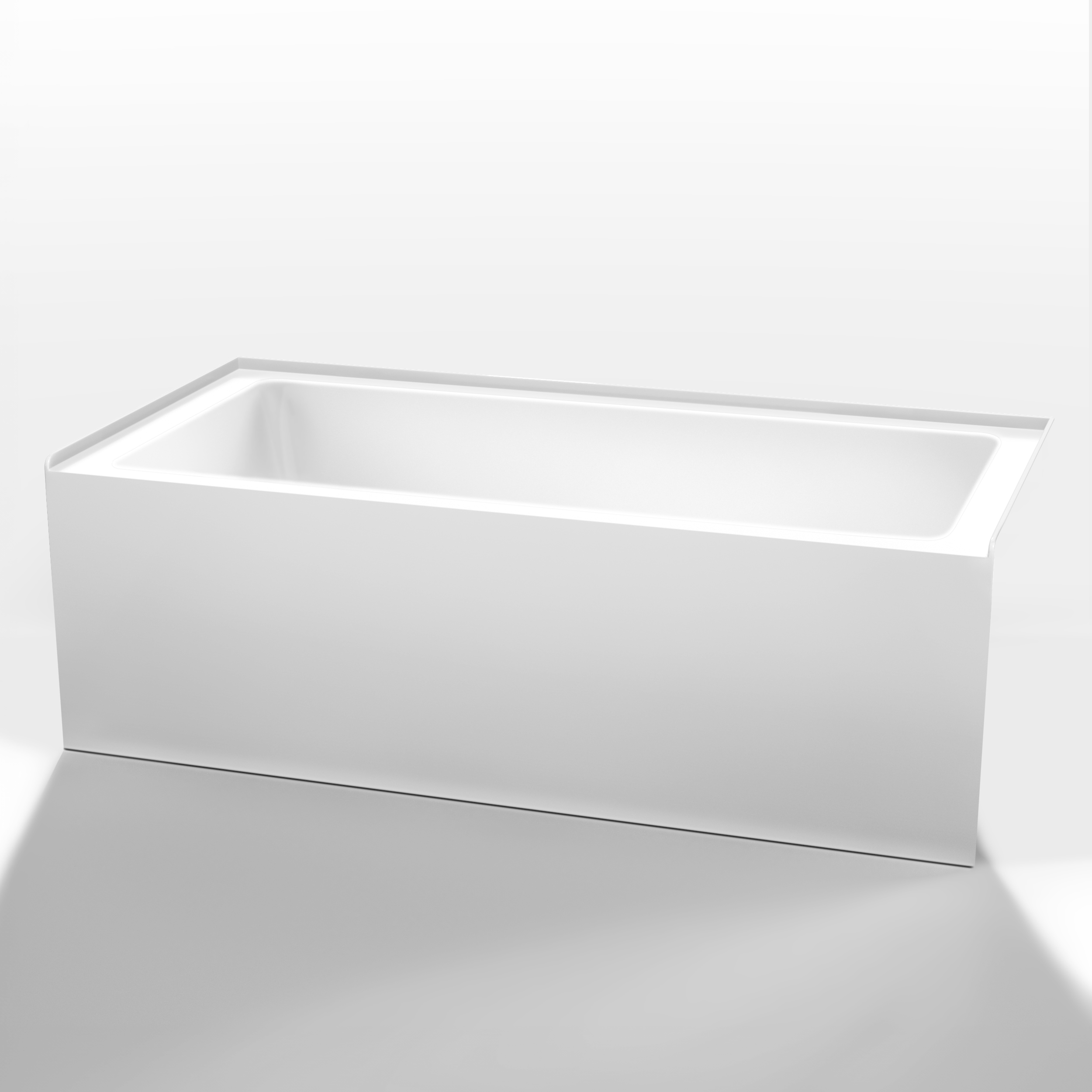Grayley Alcove 66" Bathtub, Right Side Drain by Wyndham Collection - White WC-BTE-6632R