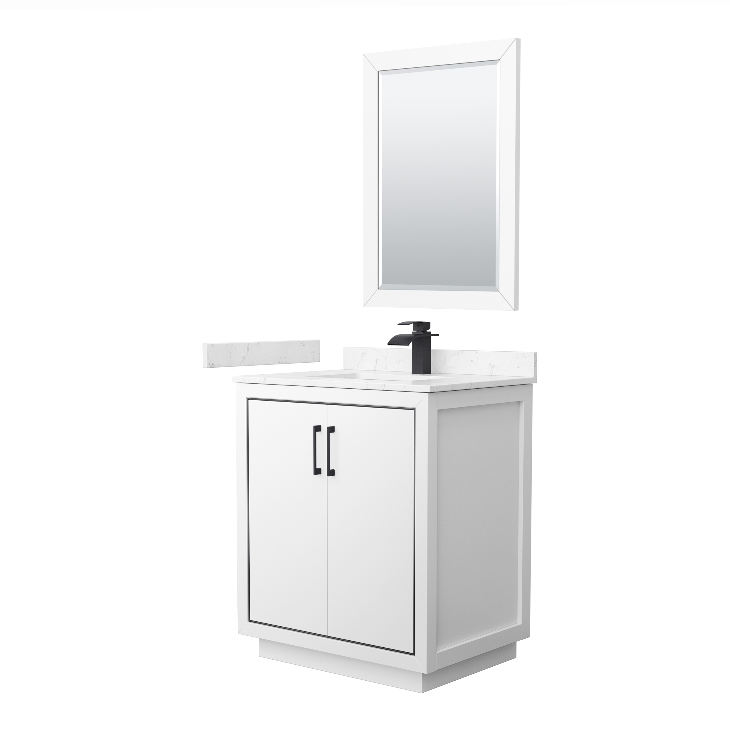 Icon 30" Single Vanity with optional Cultured Marble Counter - Dark Blue WC-1111-30-SGL-VAN-BLU-