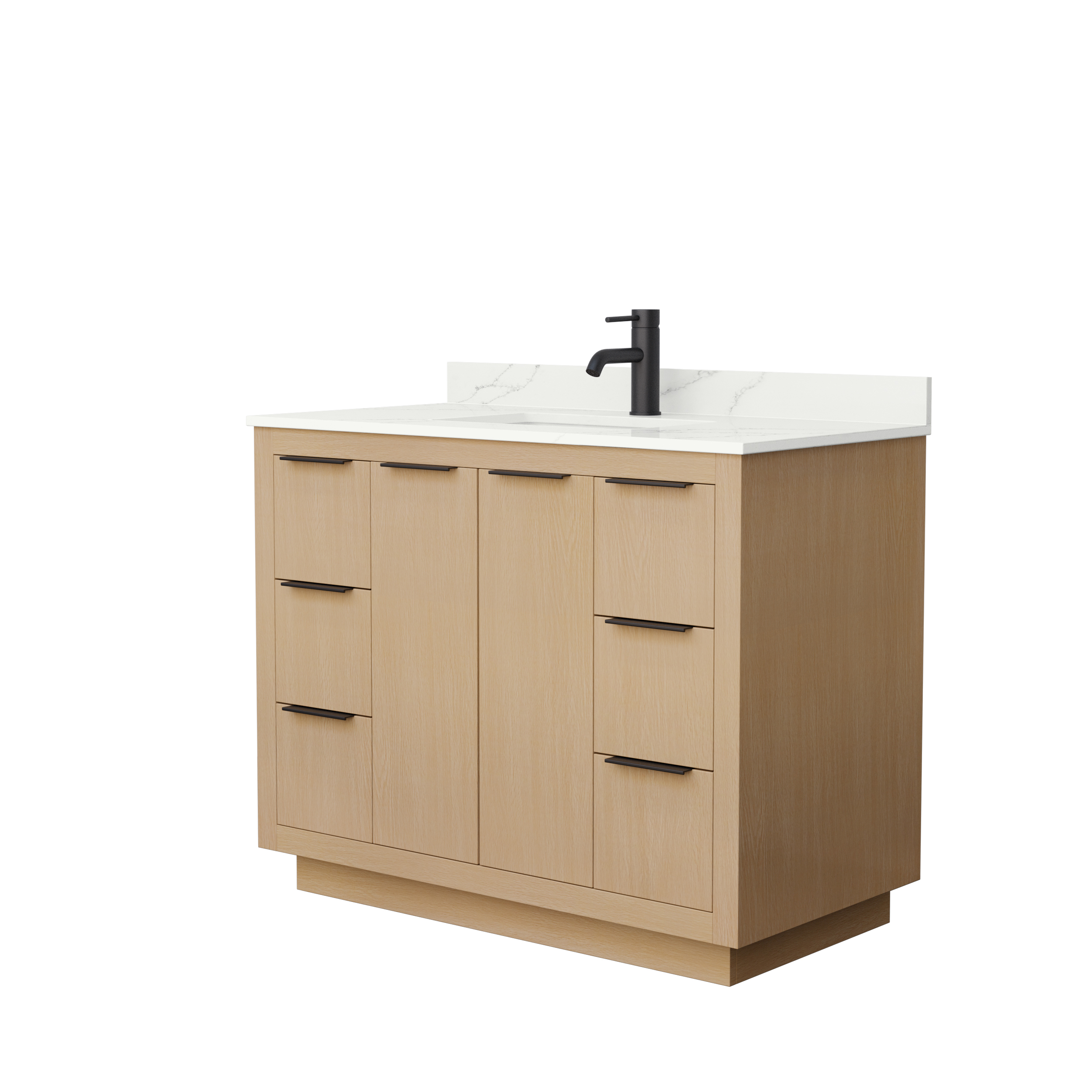 Maroni 42" Single Vanity with optional Quartz or Carrara Marble Counter - Light Straw WC-2828-42-SGL-VAN-LST--