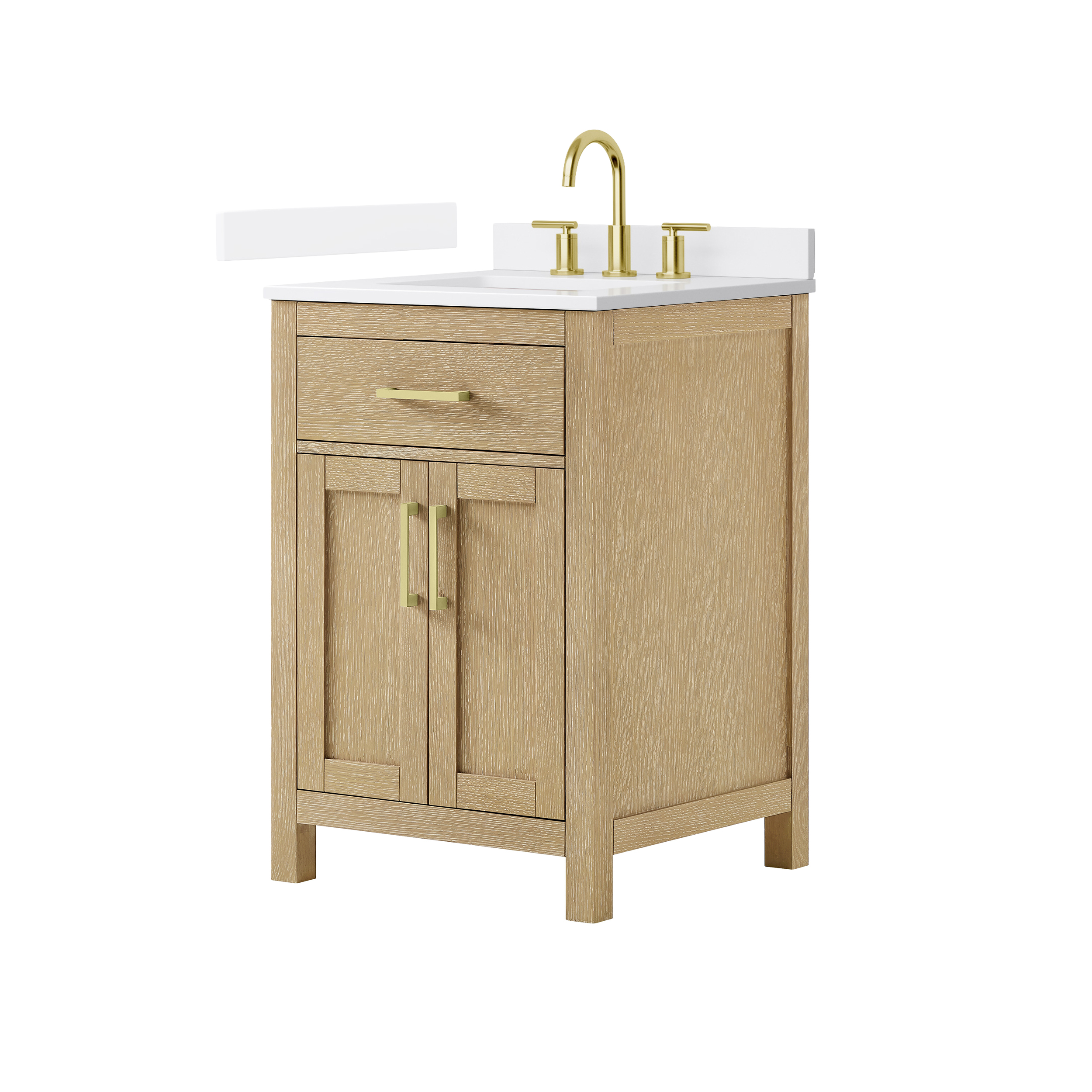 Beckett 24" Single Bathroom Vanitn - Whitewashed Oak WC-2424-24-SGL-VAN-WWO_