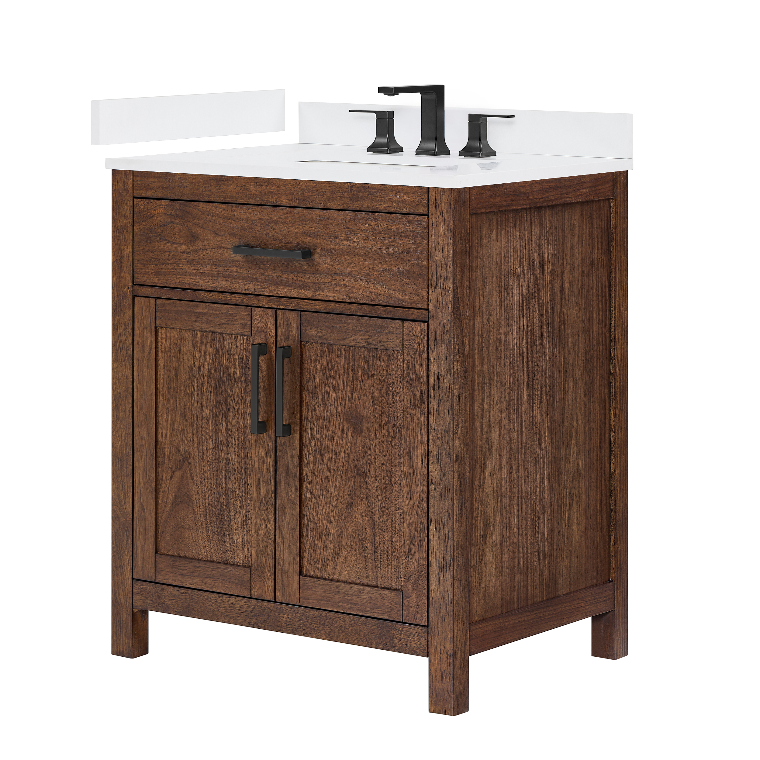 Beckett 30" Single Bathroom Vanity - Dark Walnut WC-2424-30-SGL-VAN-DWT
