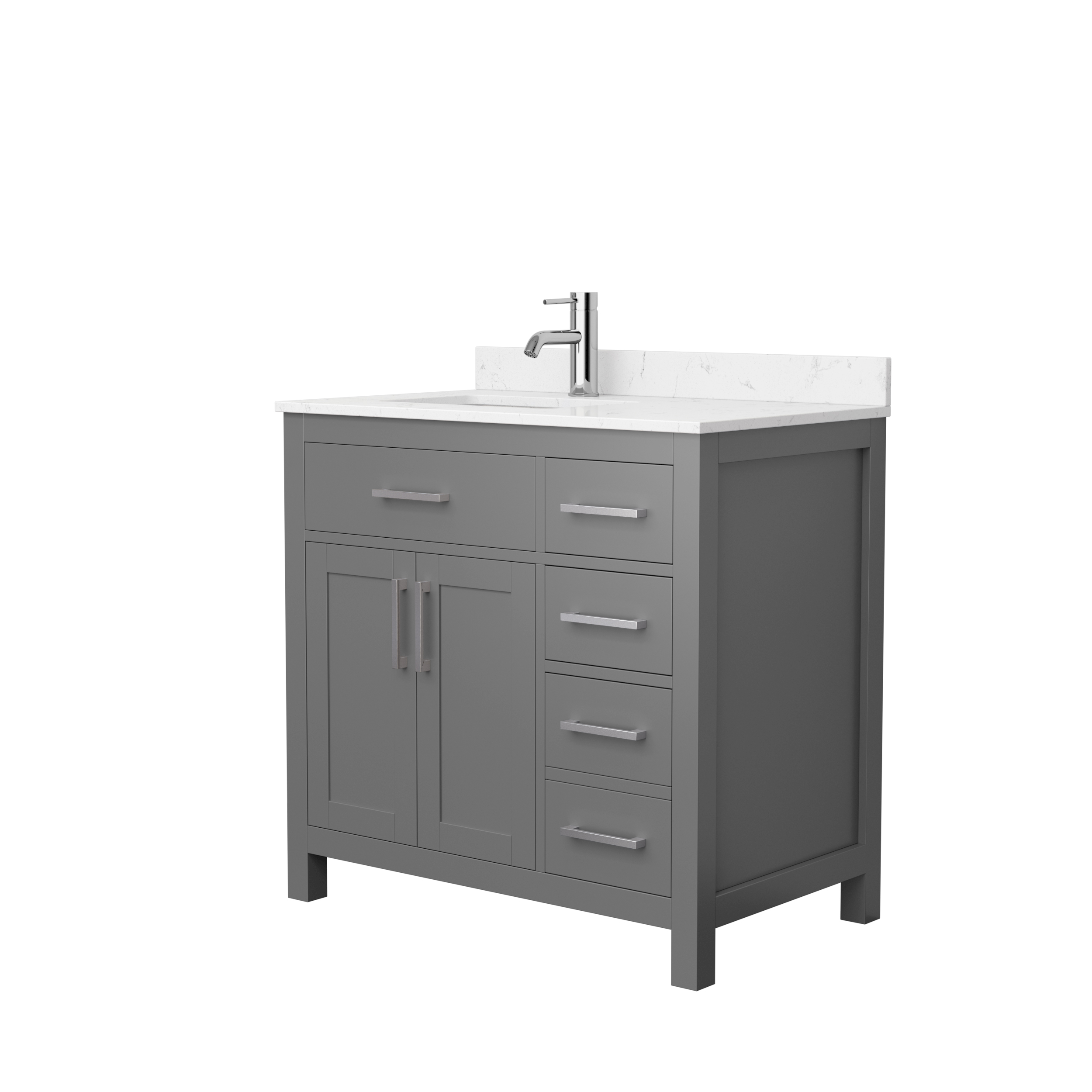 Beckett 36" Single Bathroom Vanity - Dark Gray WC-2424-36-SGL-VAN-DKG