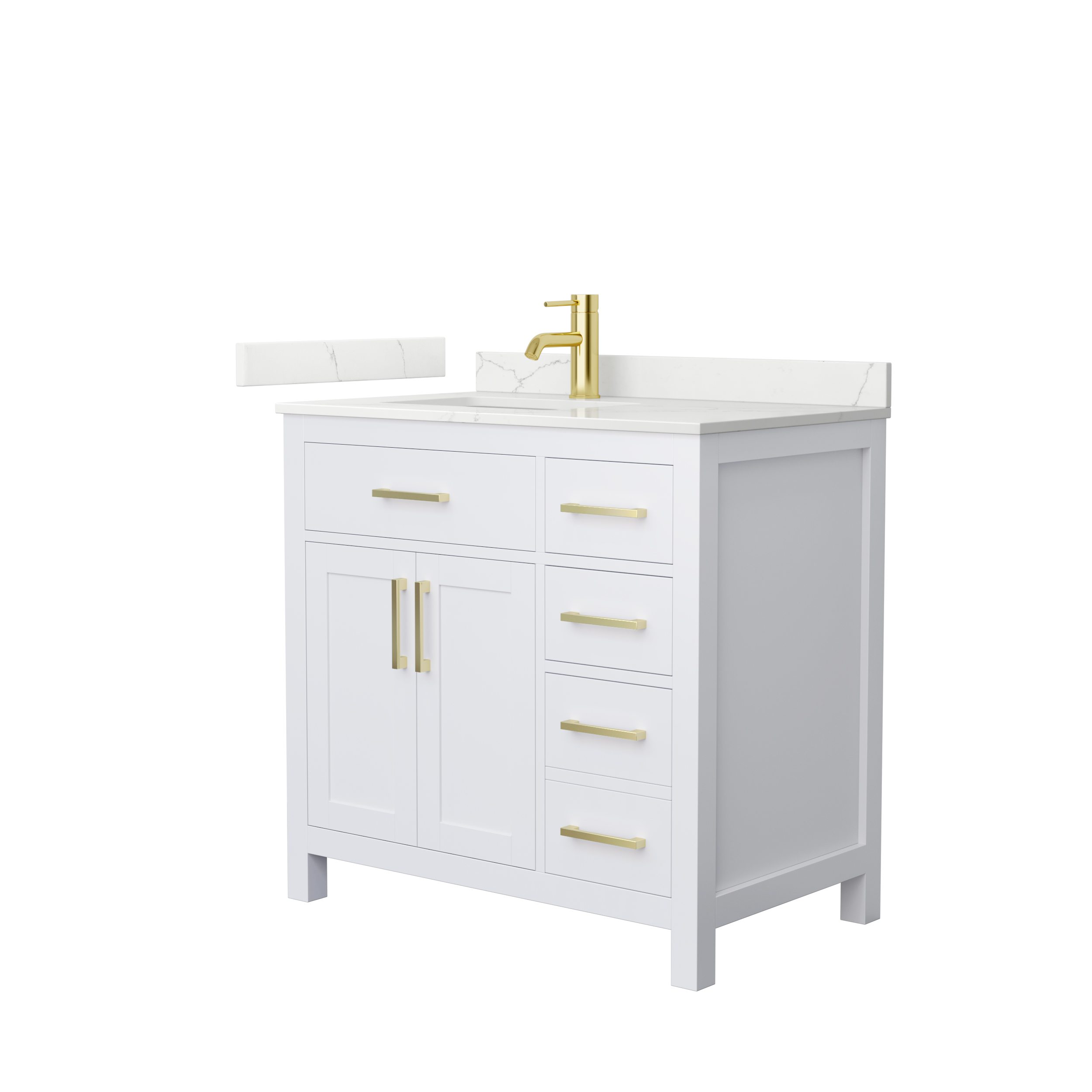 Beckett 36" Single Bathroom Vanity - White WC-2424-36-SGL-VAN-WHT