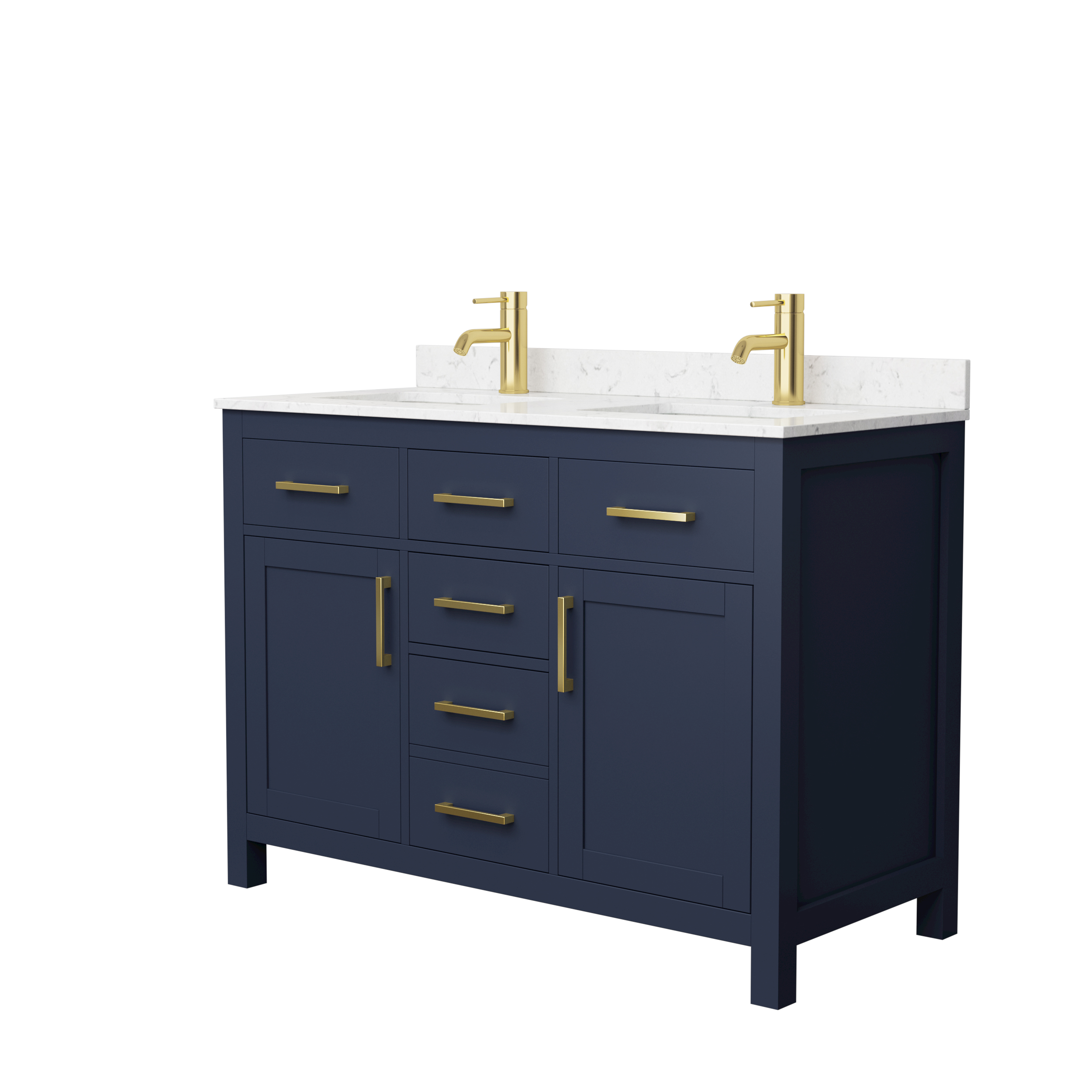 Beckett 48" Double Bathroom Vanity by Wyndham Collection - Dark Blue