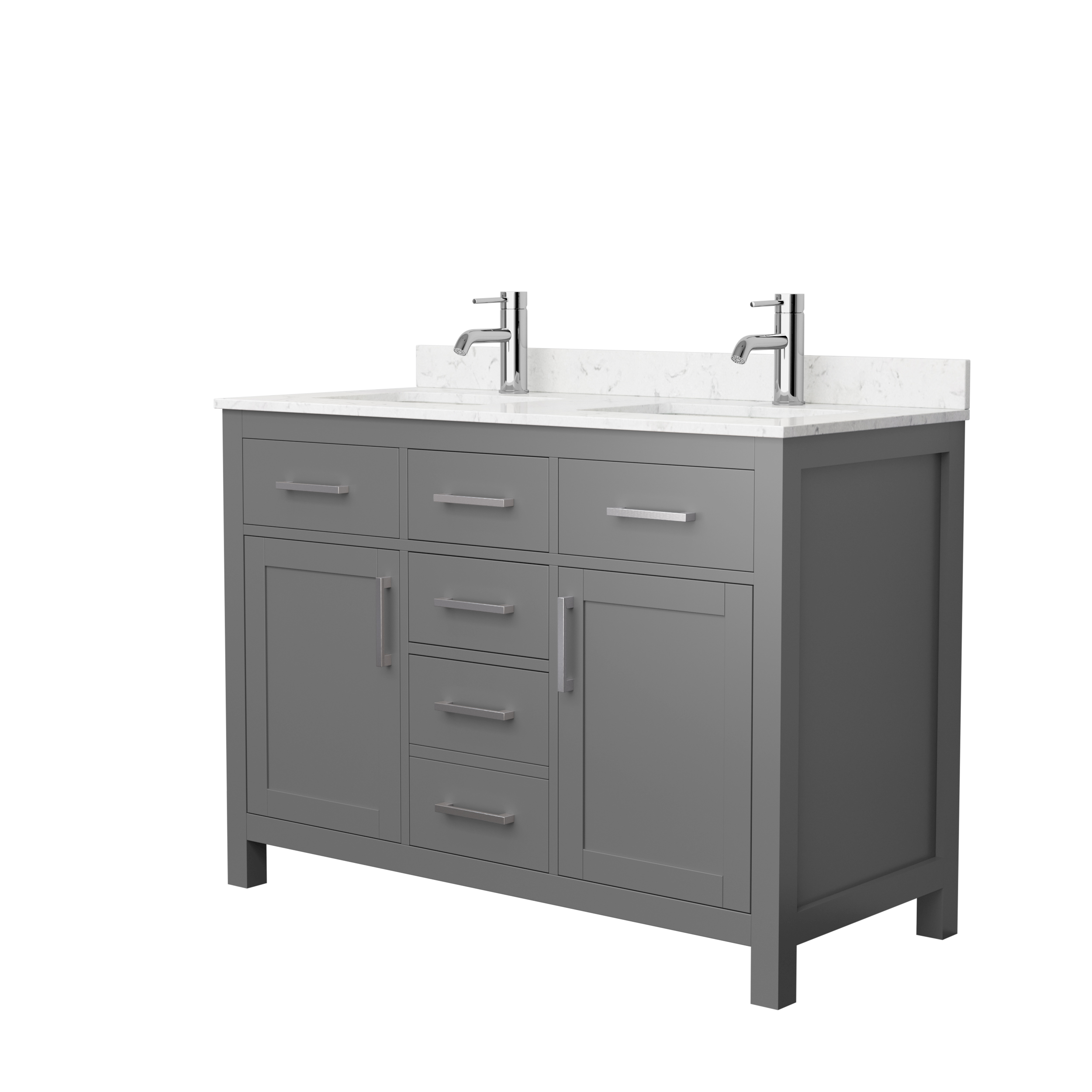 Beckett 48" Double Bathroom Vanity - Dark Gray WC-2424-48-DBL-VAN-DKG