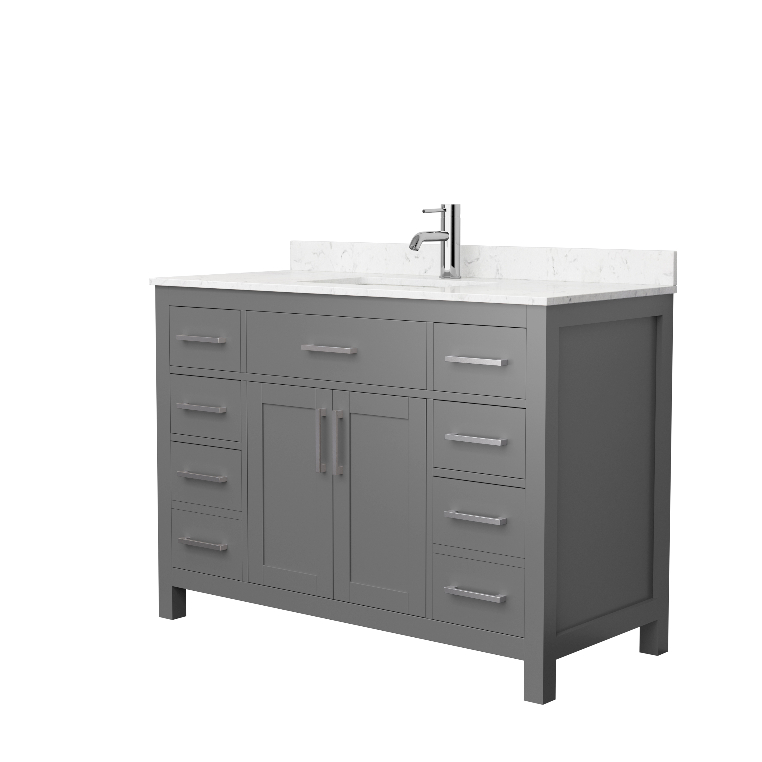 Beckett 48" Single Bathroom Vanity - Dark Gray WC-2424-48-SGL-VAN-DKG