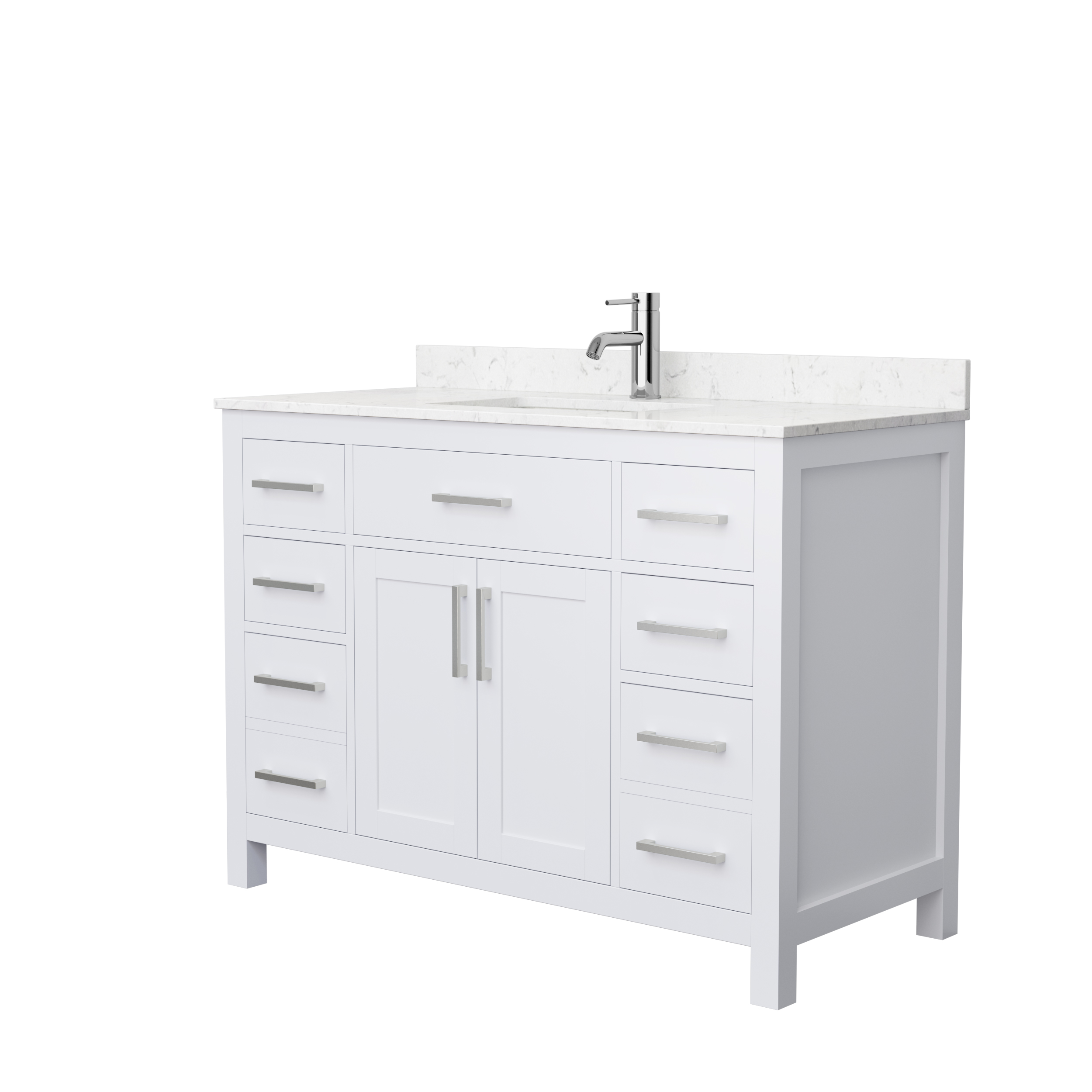 Beckett 48" Single Bathroom Vanity - White WC-2424-48-SGL-VAN-WHT