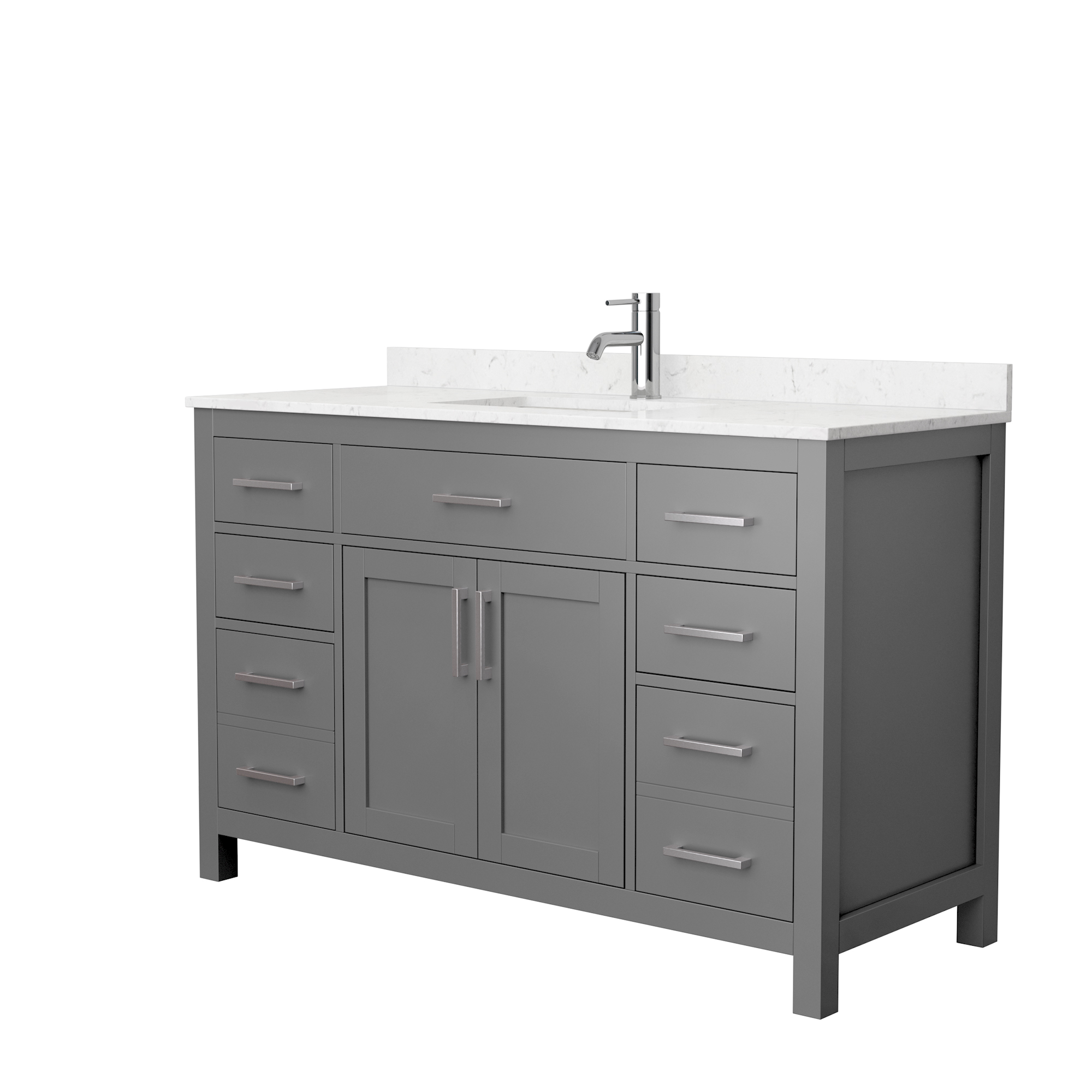 beckett 54" single bathroom vanity - dark gray | beautiful