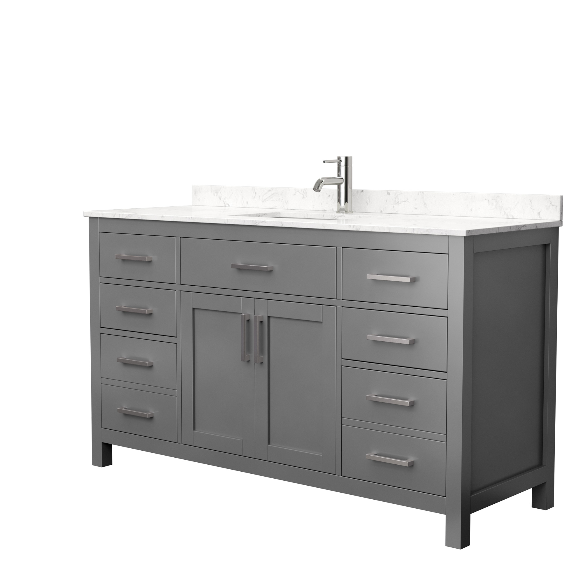 Beckett 60" Single Bathroom Vanity - Dark Gray WC-2424-60-SGL-VAN-DKG