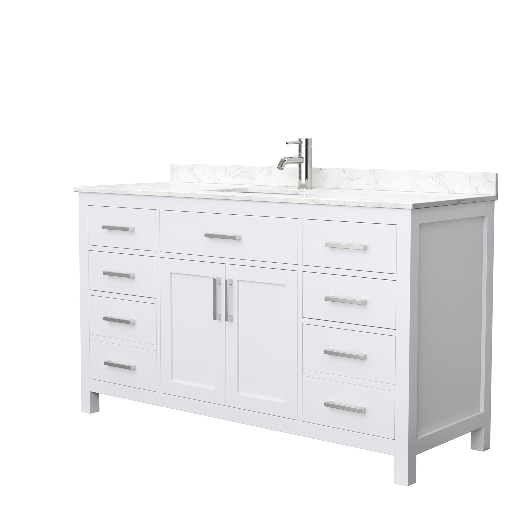 Beckett 60 Single Bathroom Vanity White Beautiful Bathroom