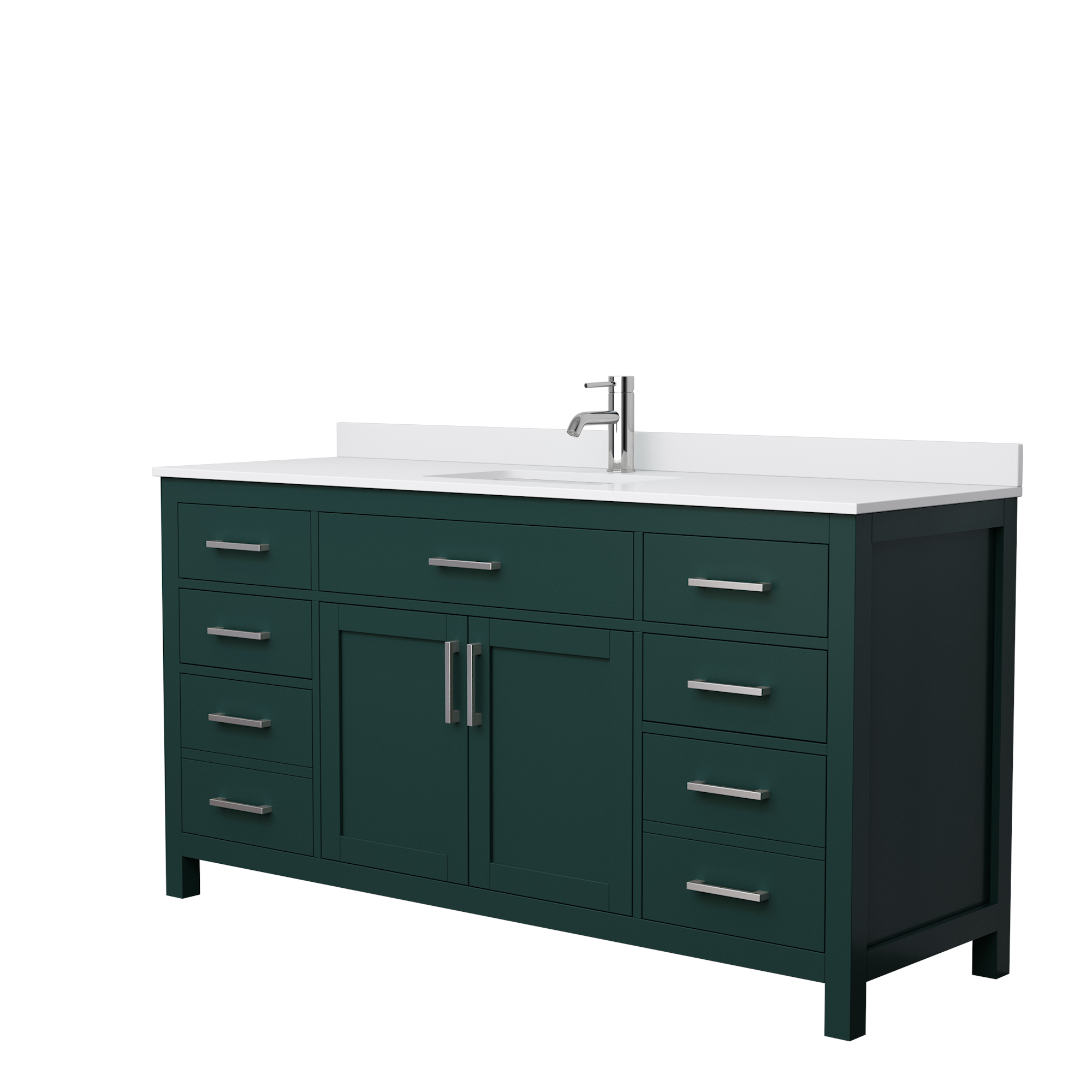 Beckett 66" Single Bathroom Vanity - Green WC-2424-66-SGL-VAN-GRN